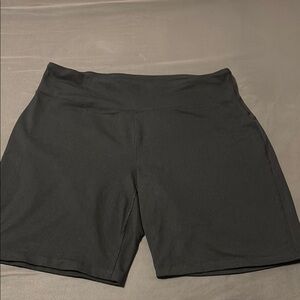 Lands' End Black Bike Shorts with Elastic Waistband